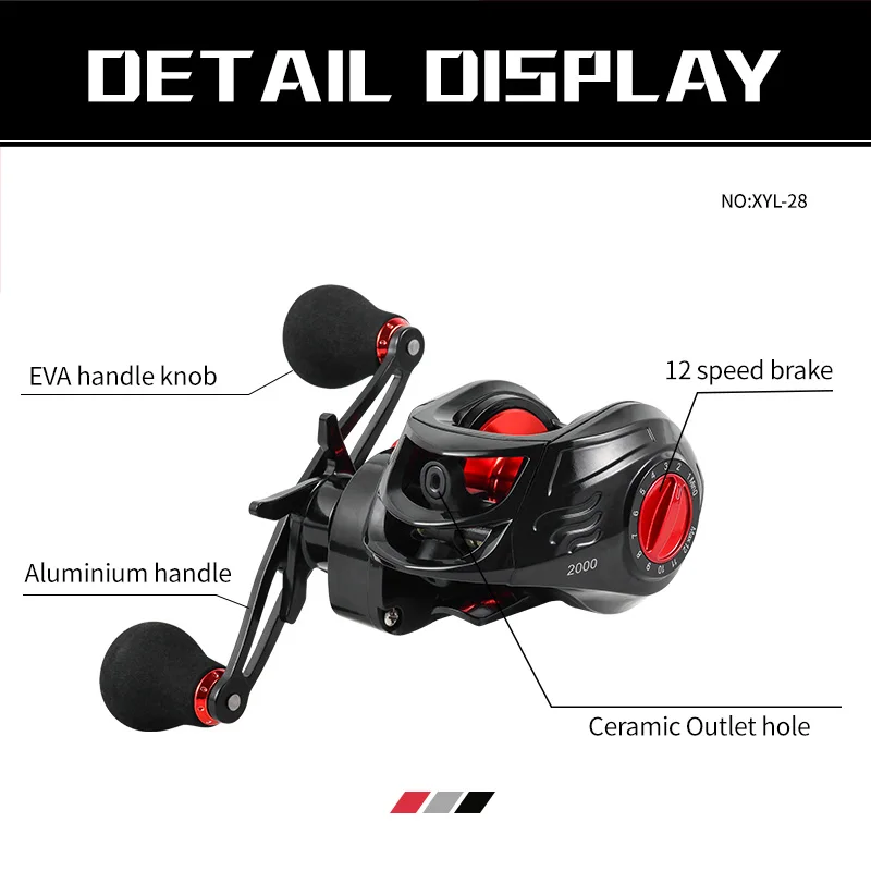 XDL manufacturer GR:7.2:1  3+1BB cheap fishing reels offshore bait caster fishing reels