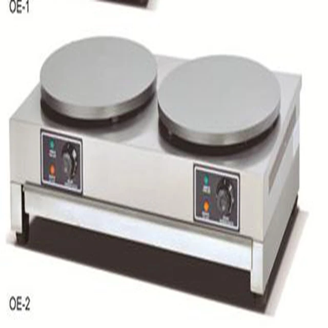 Oute 2 Plates Non-Stick Industrial Crepes Machine Gas Crepe Maker for Home Use Restaurant Retail Hotels Food Shops on Sale