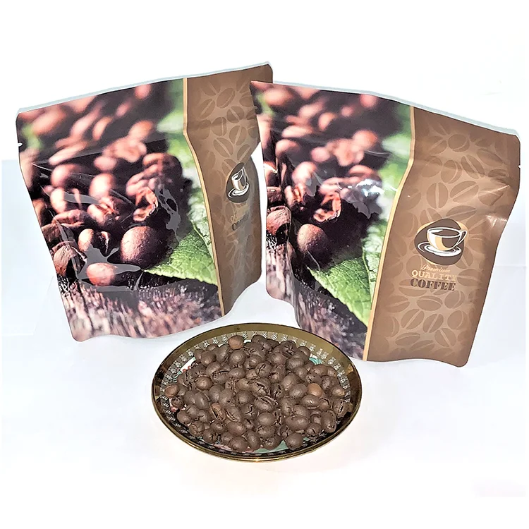 Кофейные зерна из Индонезии, остров Бали, жареные золотые кофейные зерна