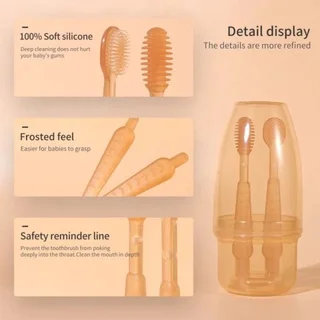 Everystep Baby Tongue Cleaner  Set Baby Newborn Oral Cleaner Silicone Toothbrush Silicone For Kids