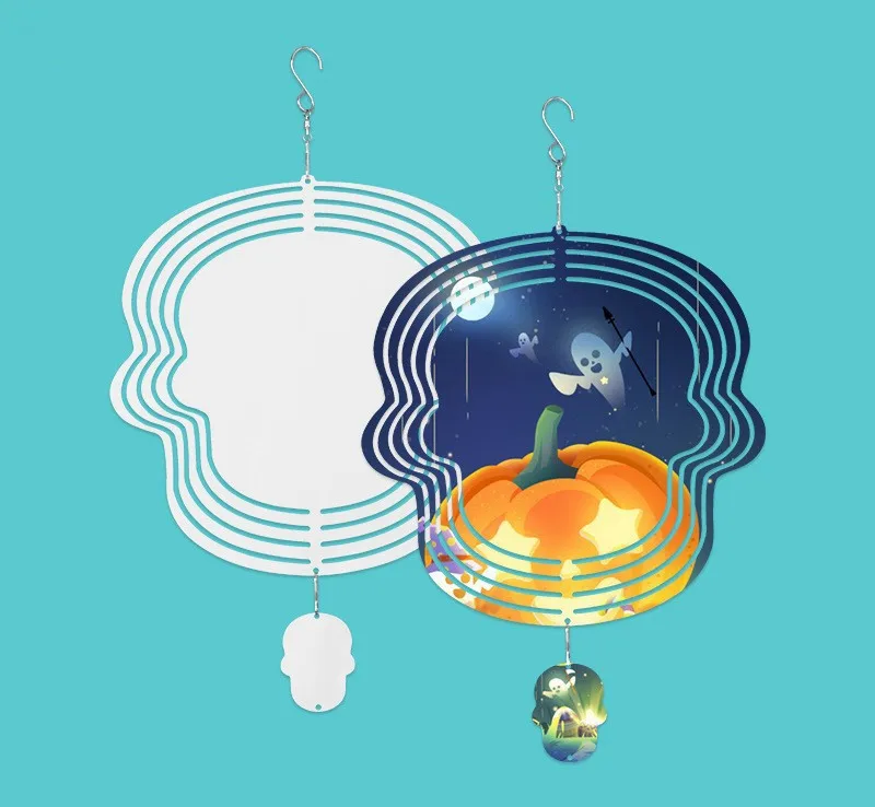 Garden wind spinner Sublimation blanks wind spinners 8 inch 3d sublimation wind spinner double sided circle