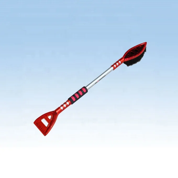 48cm Soft PET bristle snow brush for car cleaning with Ice shovel