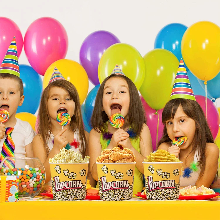 Fast shipping customizable paper food container 46 oz general printing popcorn packaging cup popcorn bucket