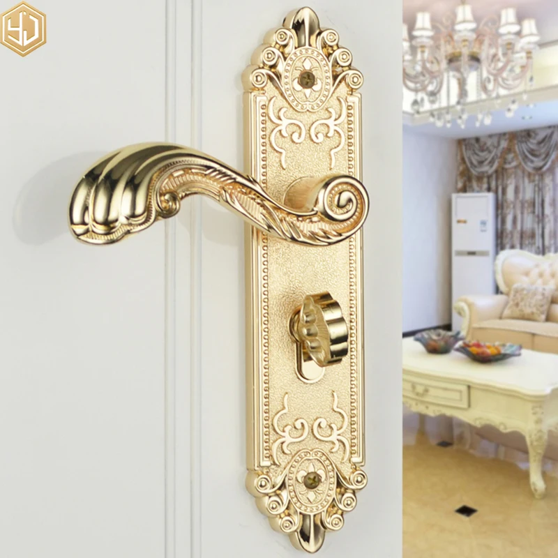 Luxury Style Zinc Alloy Lock Handle For Wooden Door Wholesale