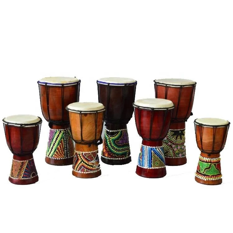 Factory supply Aiersi Brand percussion instrument djembe african drum different size africa djembe drum for kids  adult