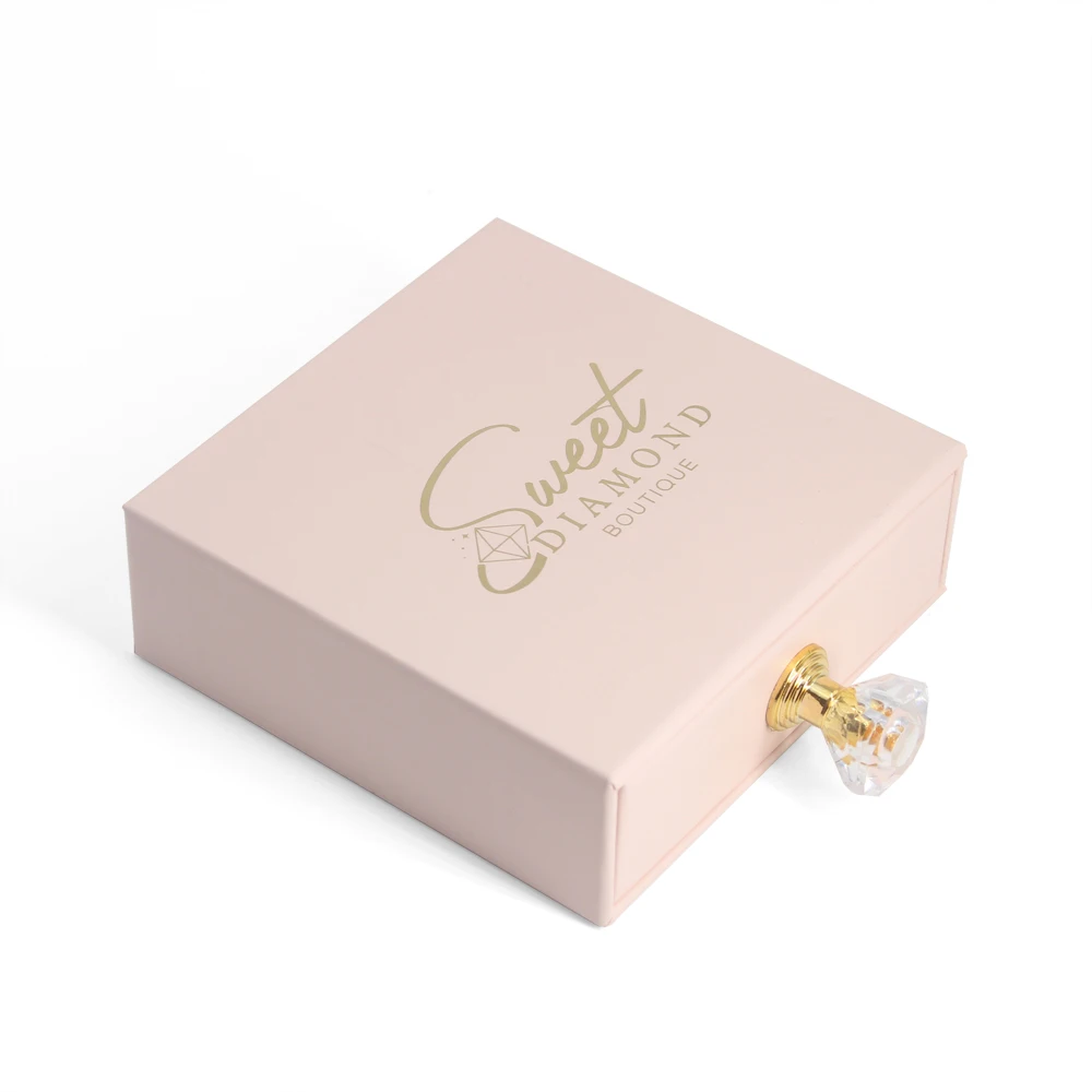 Custom Logo Luxury Paper Cardboard Small Pink Gift Packing Box Earring Packaging jewellery Jewel Jewlery Jewelry Box Packaging