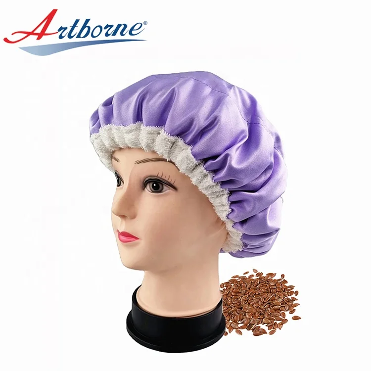 Deep Conditioning Heat Cap Microwavable Hair Care Treatment Cap Flaxseed Heat Hot Bonnet Hair Steamer