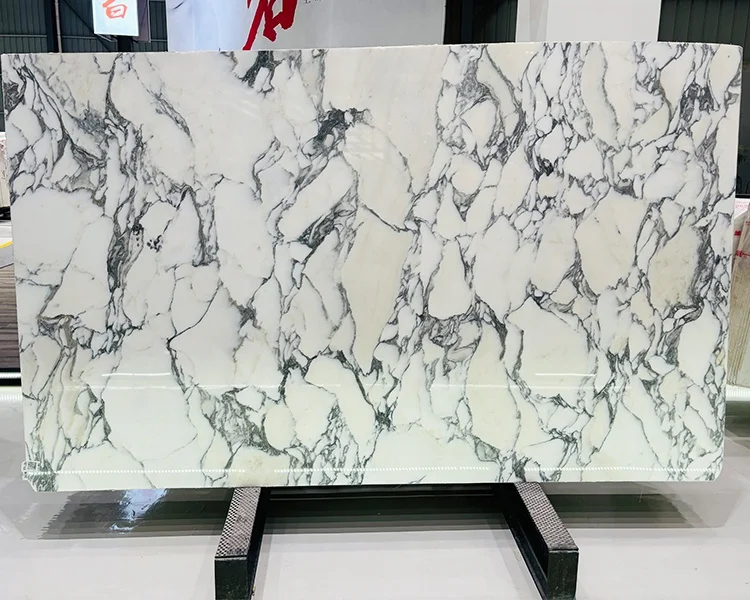 Luxury Marble Tiles Stone White Marble Countertop For Designer Hotel Floor Desk Dining Table Arabescato Marble Slab