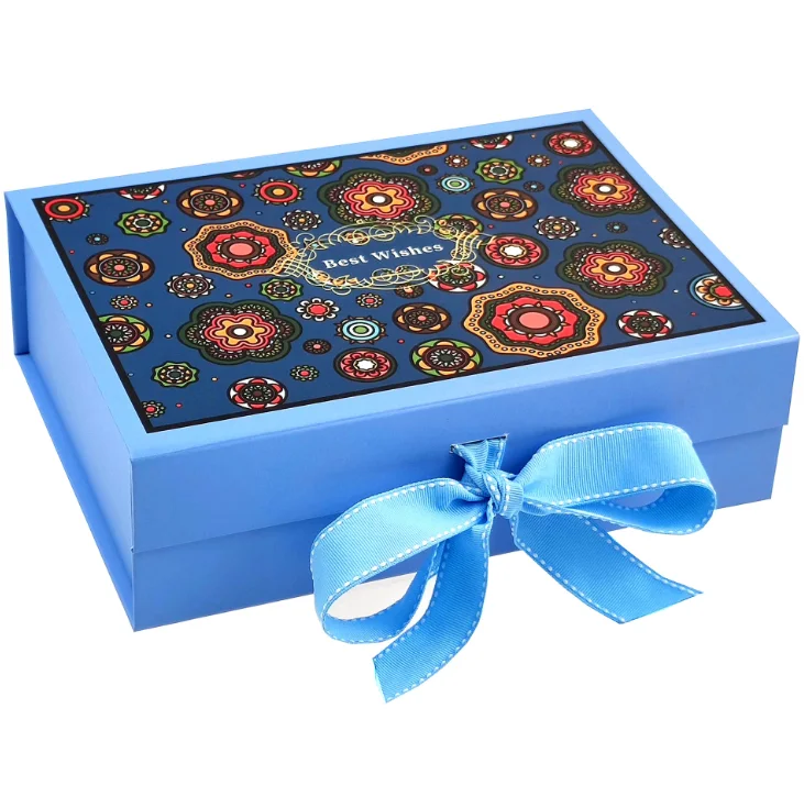 Mass production cosmetic candle jar ribbon magnetic gift box wig extension magnetic packaging box