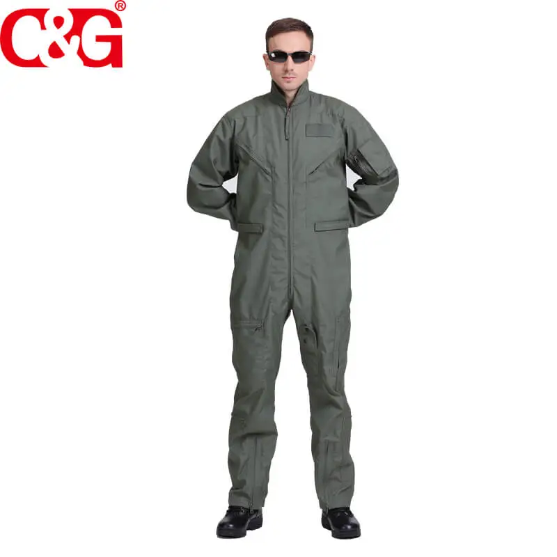 Nomex Fighter Pilot Uniform Olive Green Pilot Overalls Flight Suit