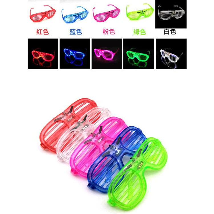 LED Glasses Halloween Light Up Glow Sticks Glasses Led Party Sunglasses Adults Glow In Dark Party Supplies Favors Glow Toys