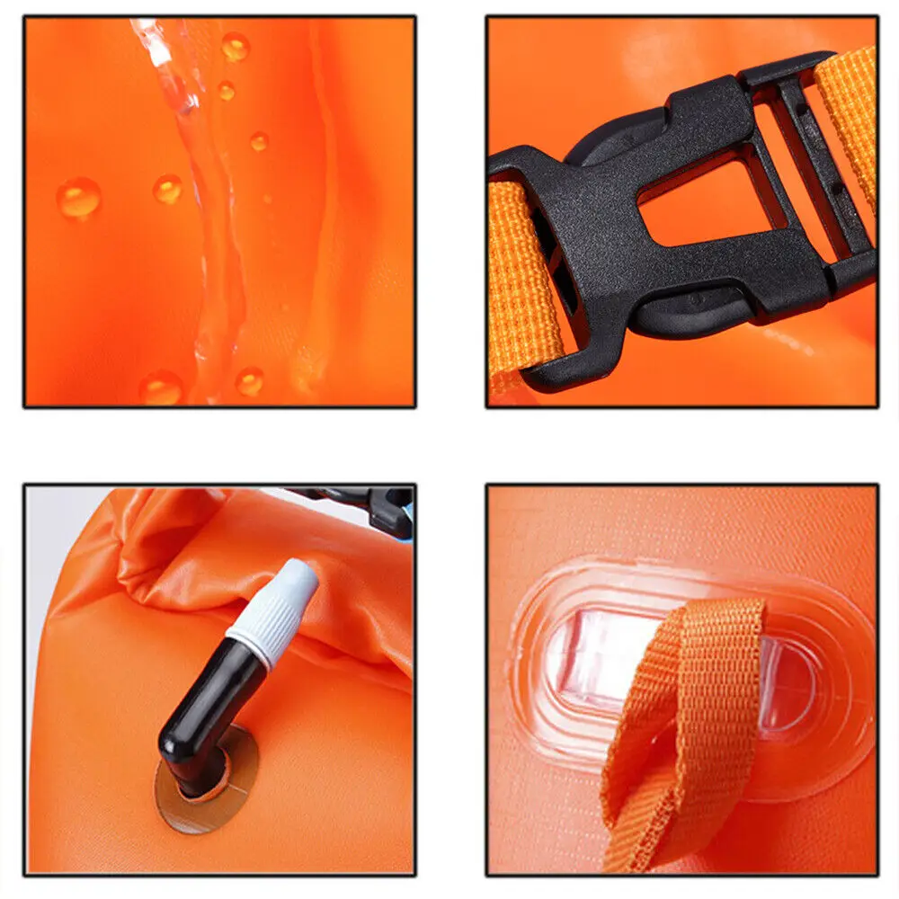 Customizable Factory Wholesale Swimming Buoy Kit Durable PVC Blow with Storage Bag for Diving Beach Travel Pool Use
