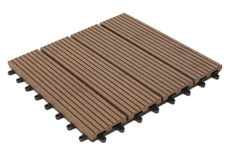 wholesale price engineered interlock flooring tile waterproof DIY WPC composite solid deck tiles for balcony garden roof