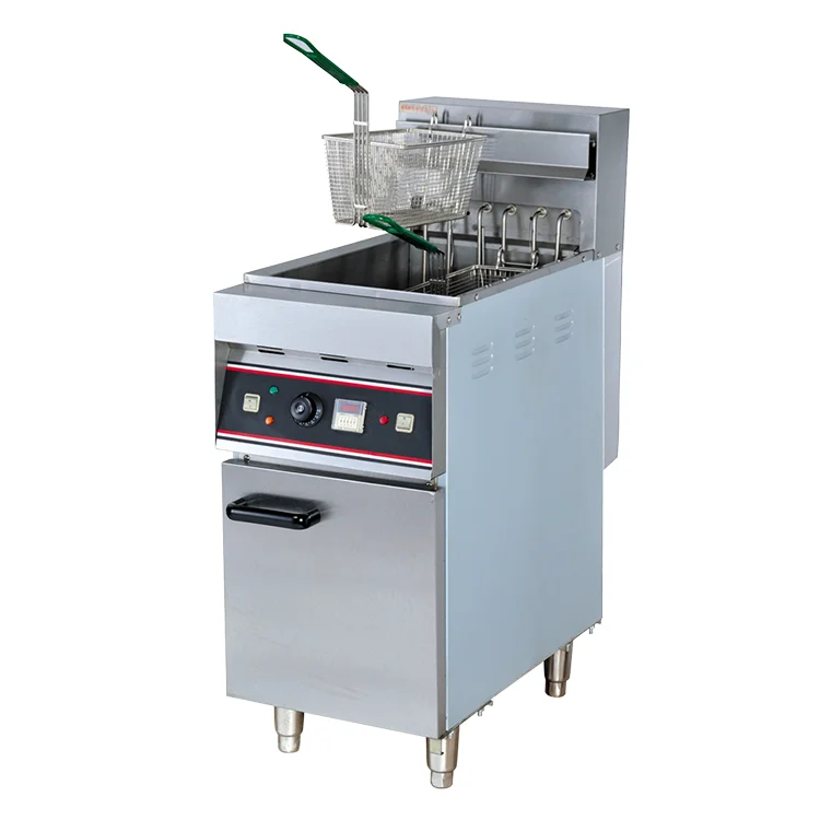 Factory wholesale High quality Commercial Gas Fryer  for Fried Chicken and Chips LGP Single tank gas Fryer for Snack Shop