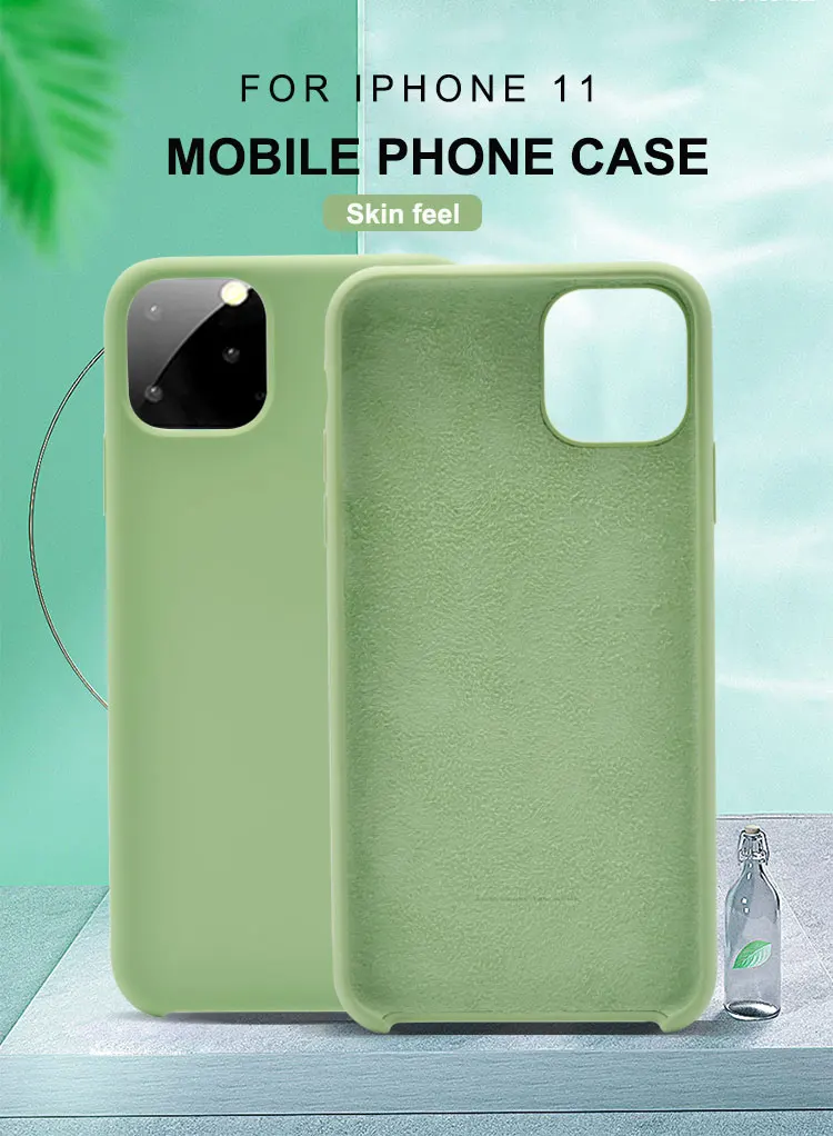 Skin-friendly Liquid Silicone Case for iPhone 3 Sides Polished Silicone Phone Cover for iPhone 12/13 Mini/Pro/Pro Max