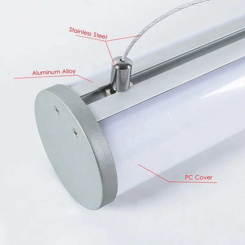 Super Good Quality 360 lighting degree Led Cylinder linear pendent Lights 4ft 1.2M 30W