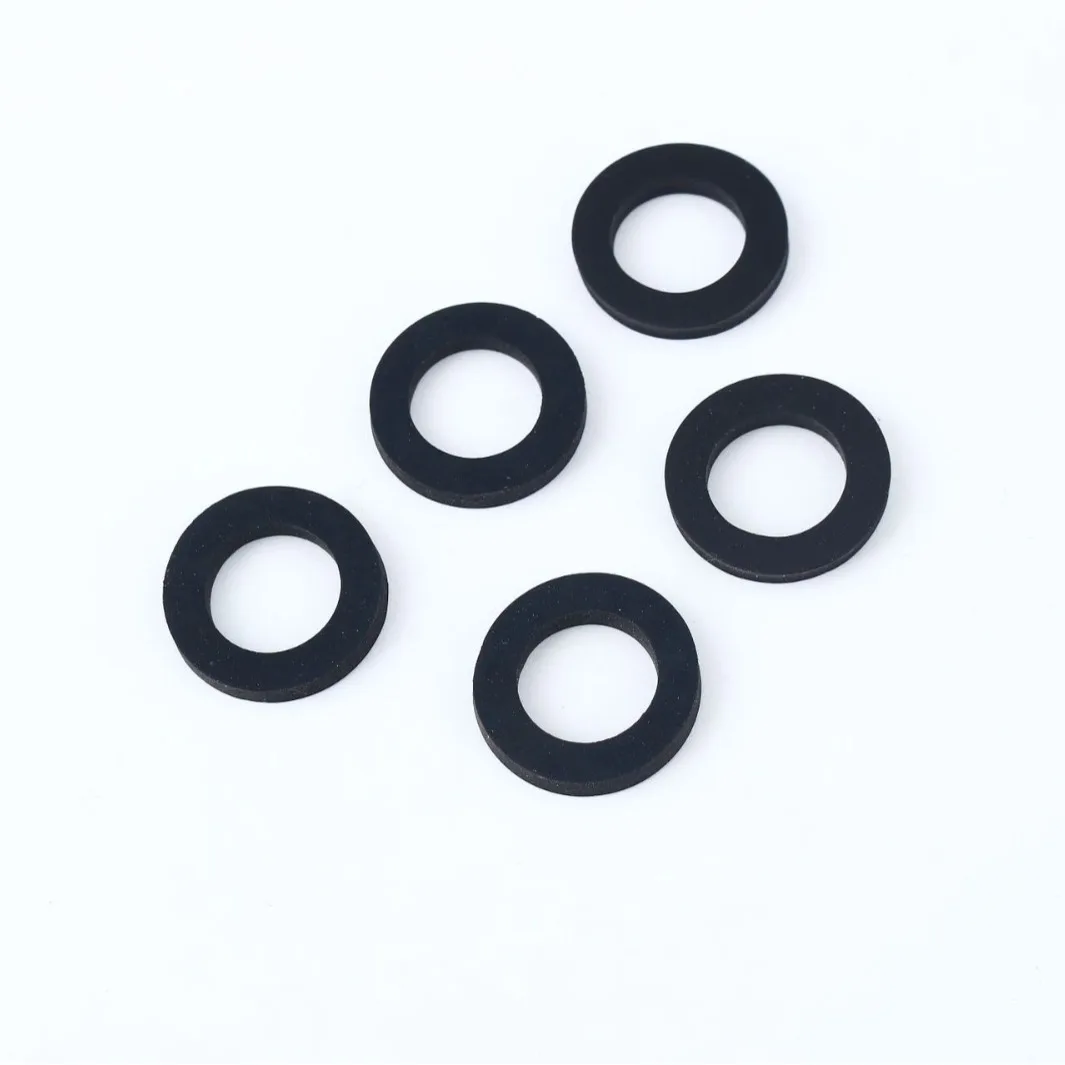 Custom PTFE Black Rubber Gasket Heat-Resistant Round Flange Flat Gasket Oil Seal