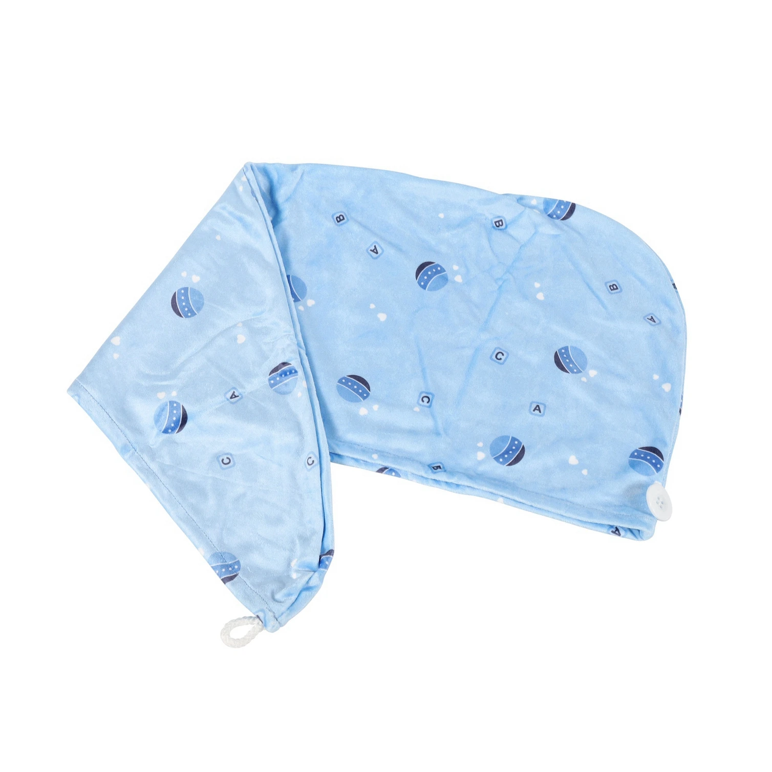 Manufacturer Customization Hair Drying Towel Strap Large Microfiber Hair Towel Wrap With Buttons