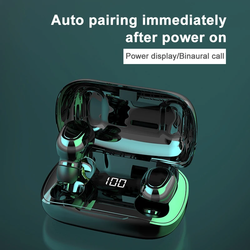 
Earphone TWS Wireless Earphone Headset Sport Noise Cancelling Earbuds 