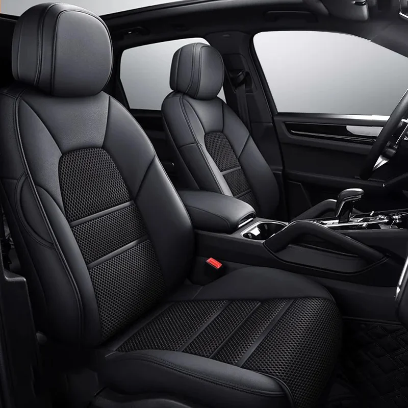 3D PVC Leather Luxury Car Seat Covers Breathable Front Car Seat Covers Universal Size for 4 seasons