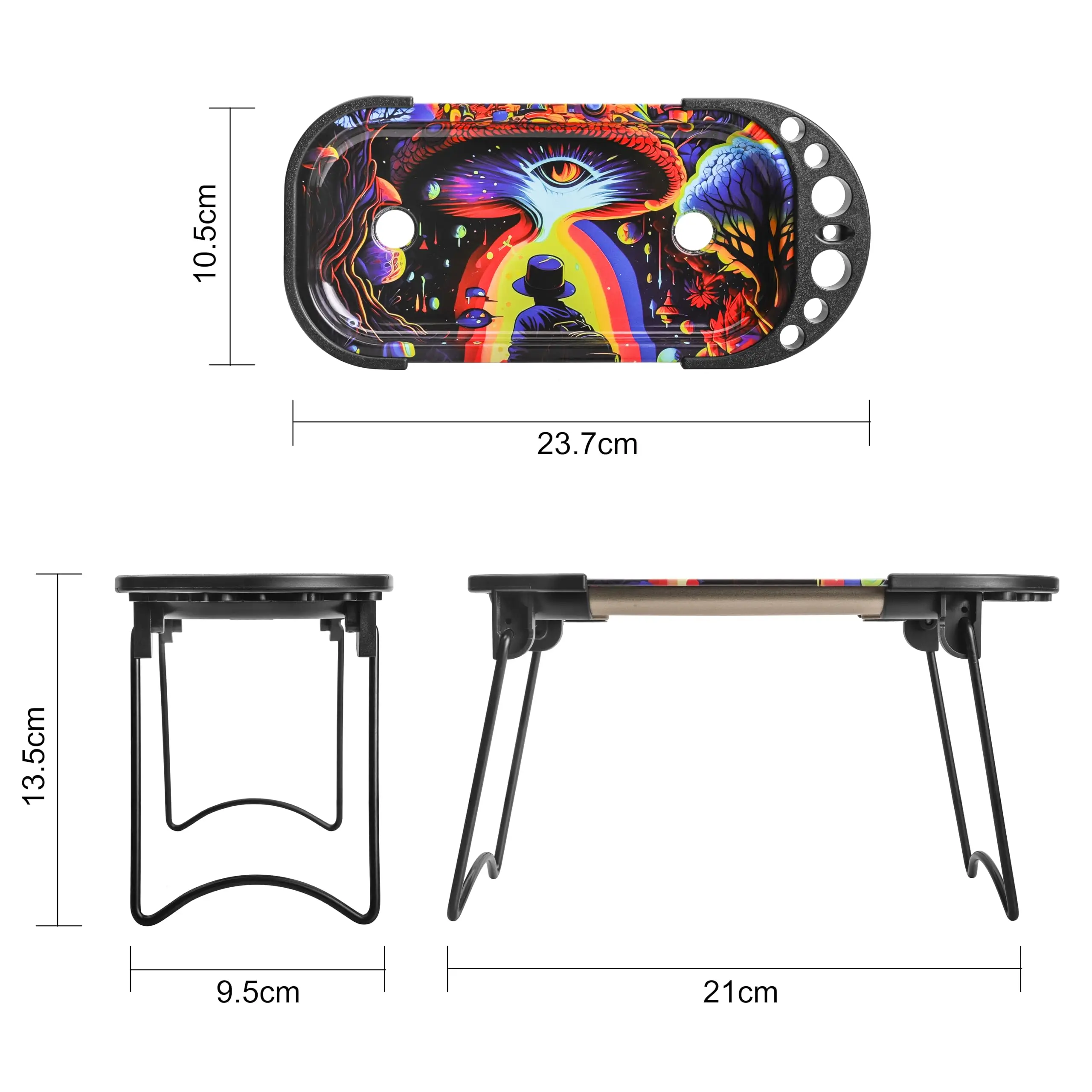 Cigarette Workbench Horn Tube Plastic Filling Tool Set Mini Tinplate Tobacco Rolling Tray