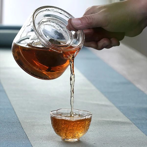 
Eco-friendly clear Customized glass teapot with borosilicate glass 