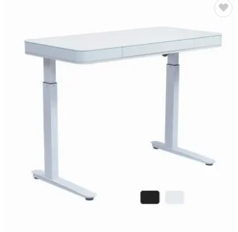 Factory Directly Supply Mobile glass Stand Up Desk Computer Workstation height adjustable desk