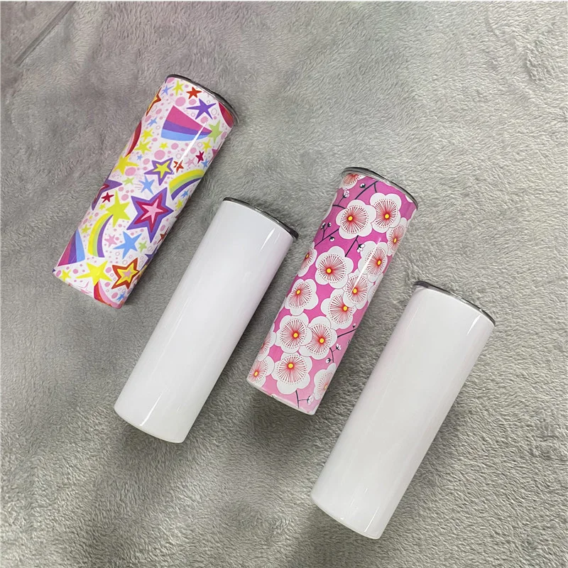 
Sublimation Blank White Double Wall Stainless Steel Vacuum Cup sublimation mug supplier 20oz 30oz straight skinny tumbler 