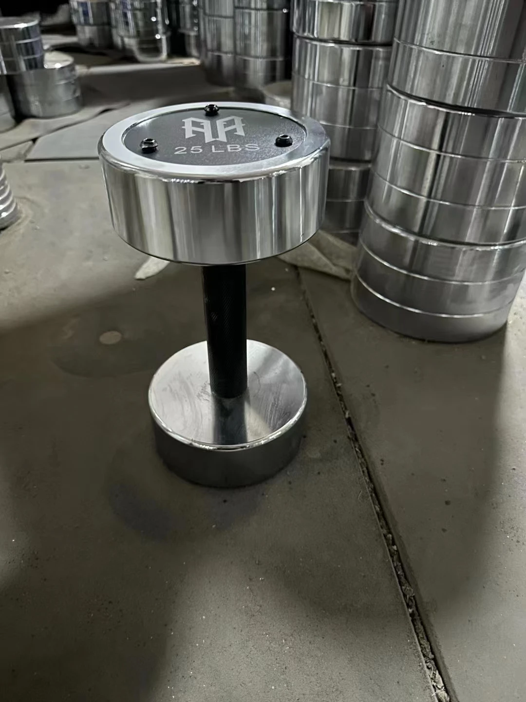 Round Head Fixed Dumbbells 1-100kg Fitness Weight Lifting Chromed Stainless Steel Dumbbell