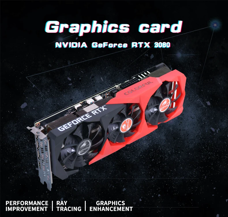 Новая графическая карта Evga Msi Gigabyte Aorus Geforce Rtx 3080 Xtreme 10 Гб Gddr6x 3080ti максимальное покрытие 12 охлаждающая