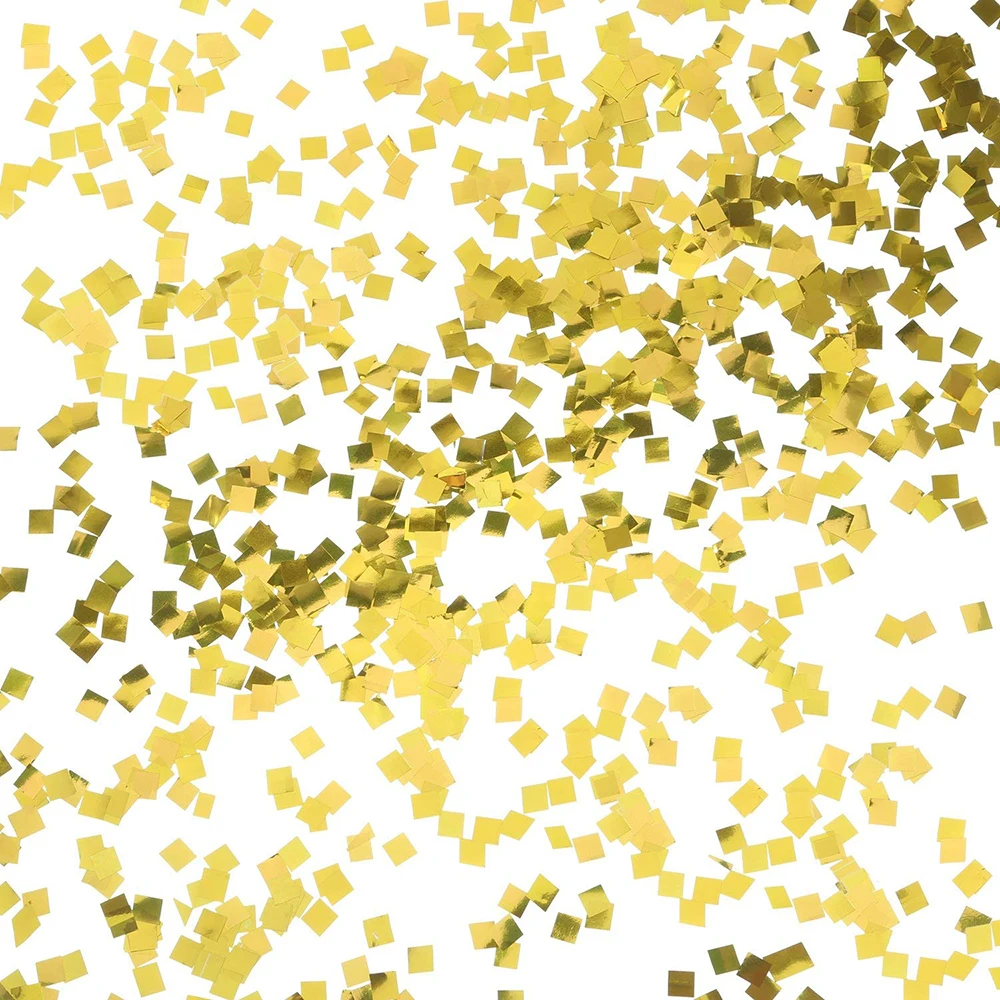 
TecUnite Gold Foil Square Table Confetti Sparkle Metallic Confetti for Wedding Party Supplies 