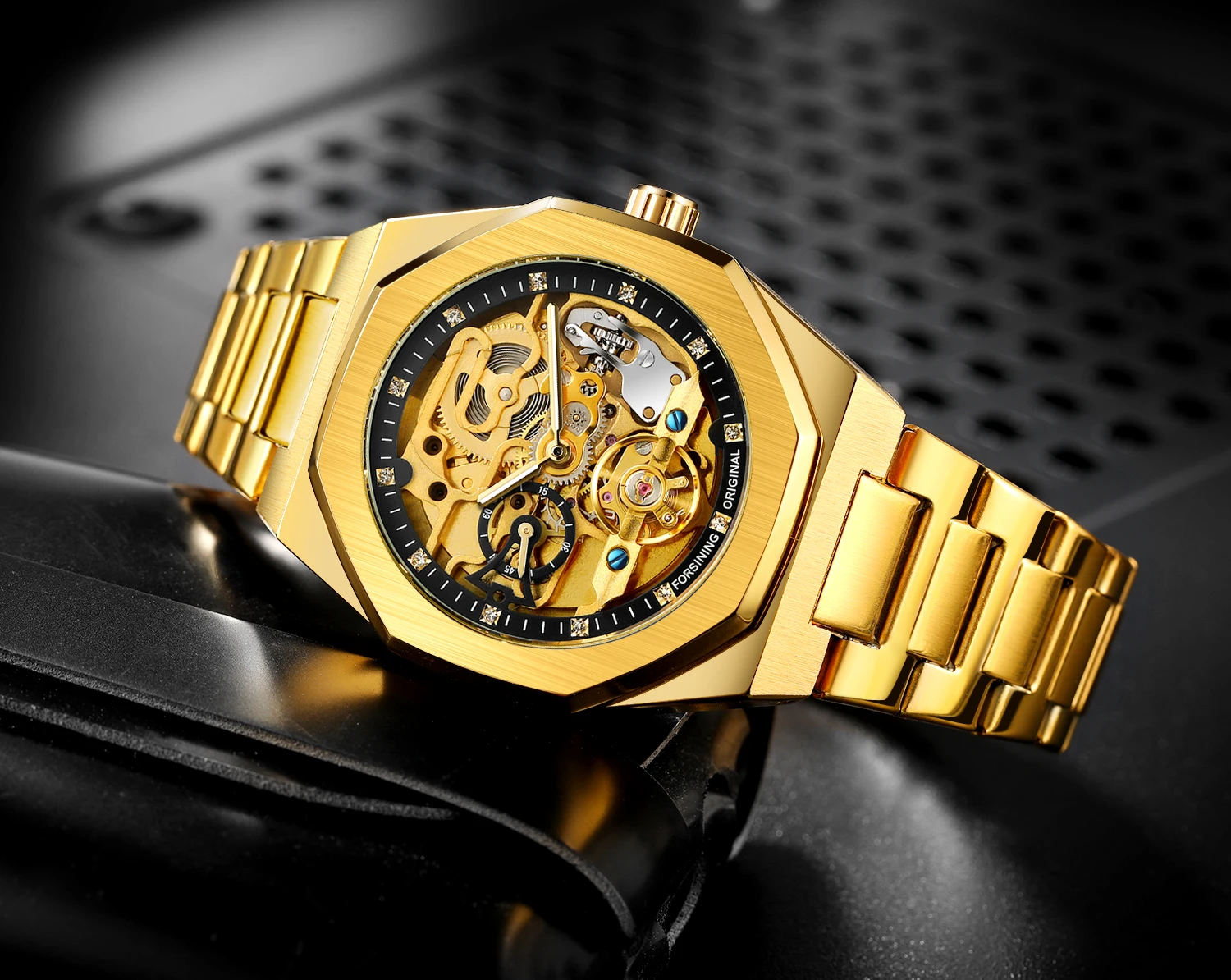 8202 luxury China male mechanism watch superior steel Strap waterproofing best character popular mechanical watch kit