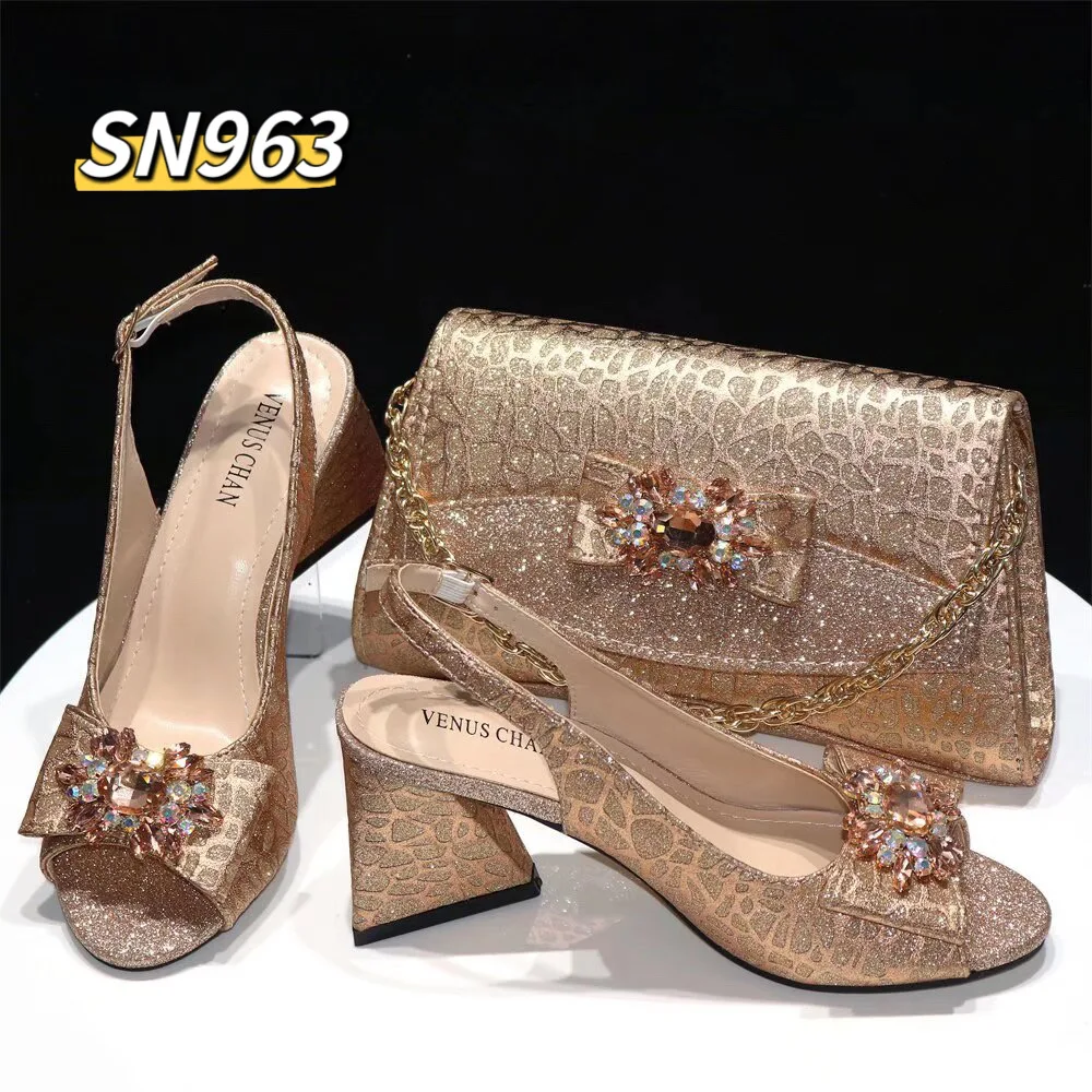 2024 shoes women high heels pumps big bag matching shoe set Italian handbags for ladies colorful styles