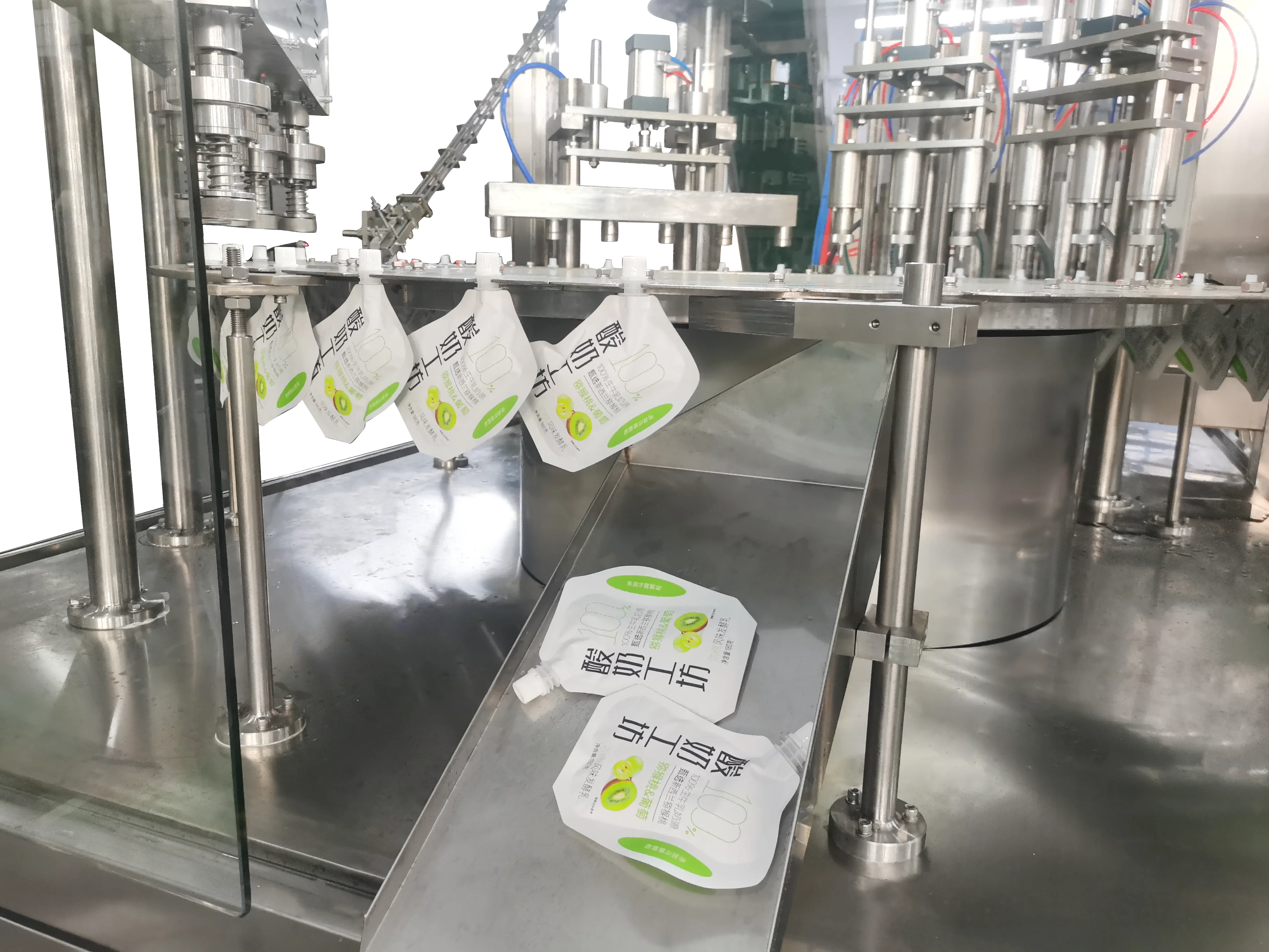 Qualipak Pouch olive oil filling machine/automatic filling packaging machine/shampoo filling line