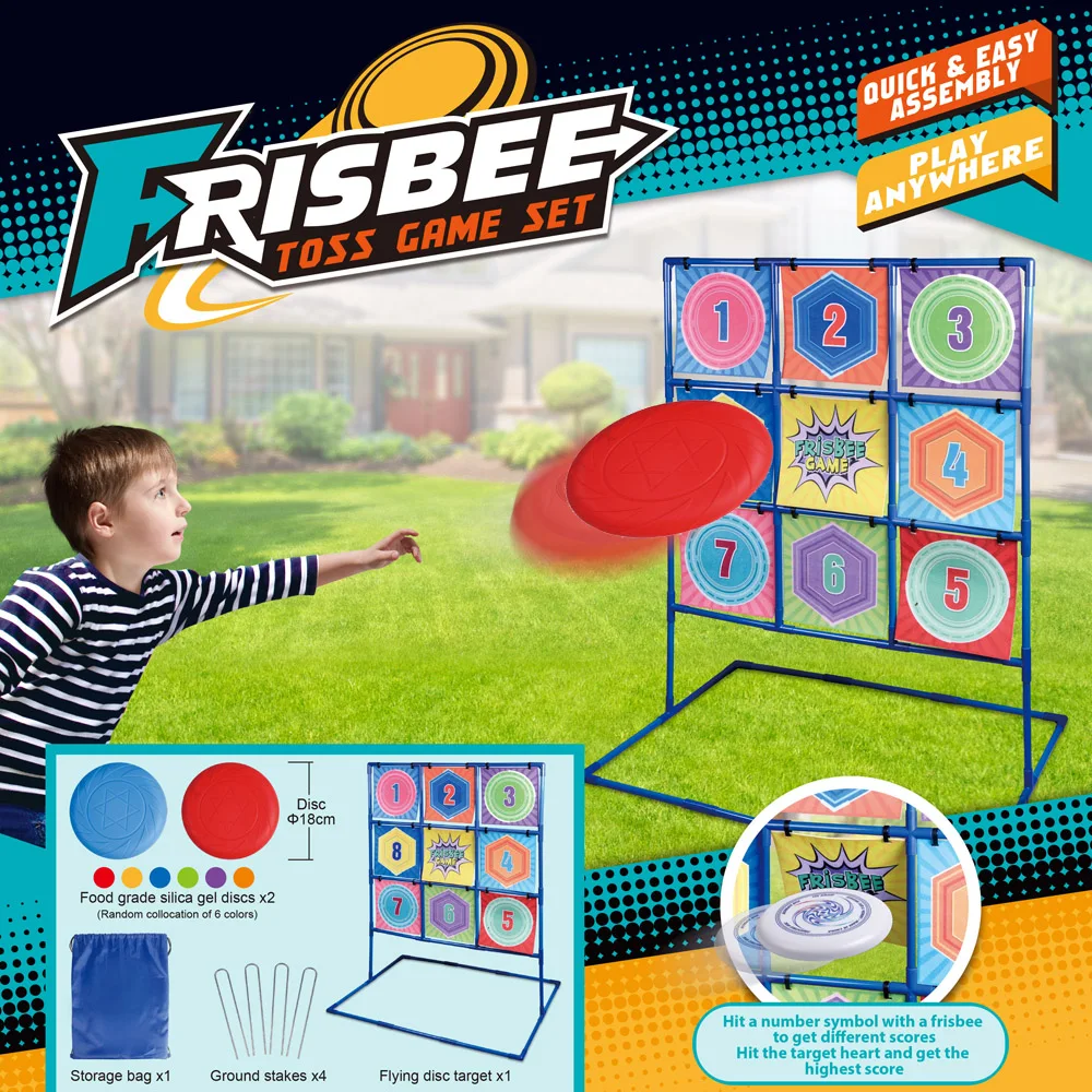 Силиконовые Frisbeed цифровые мишени настольные спортивные игры Набор летающих дисков наружные игрушки