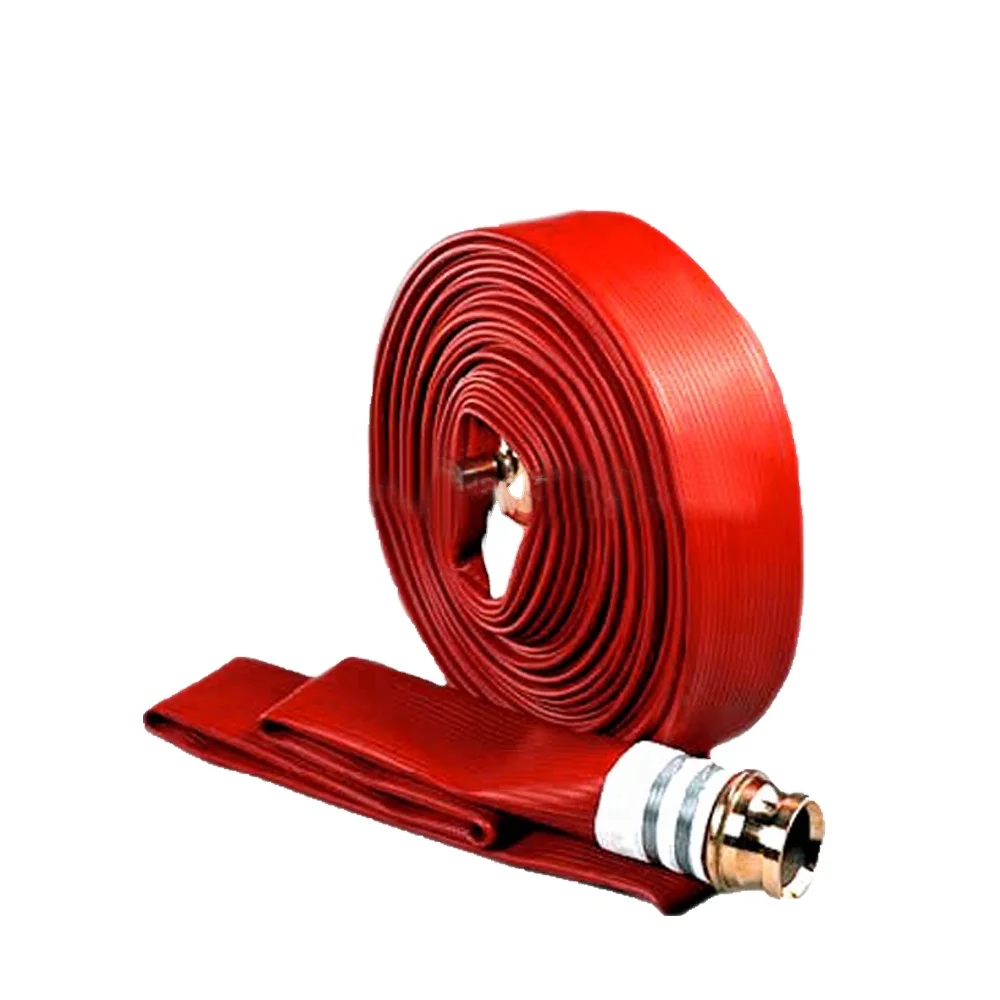 High Quality 1.5 Inch NH Coupling PVC Firefighting Hose 30M High Pressure Rubber Lay Flat Firefighting Equipment Accessory