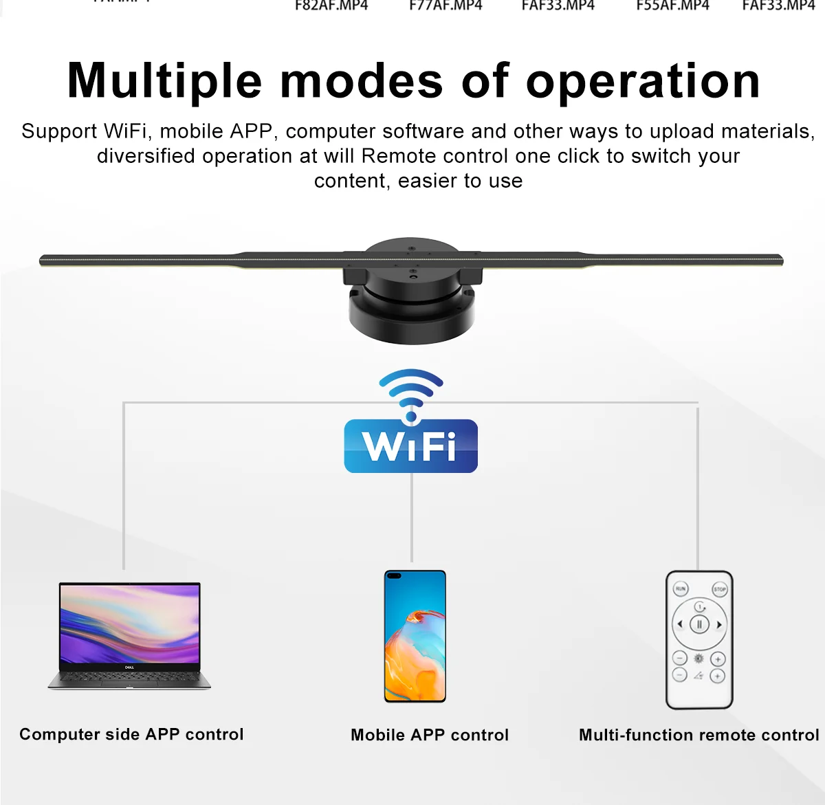 42cm real-time transmission 3D stereo levitation holographic instrument no delay new projection technology fan screen