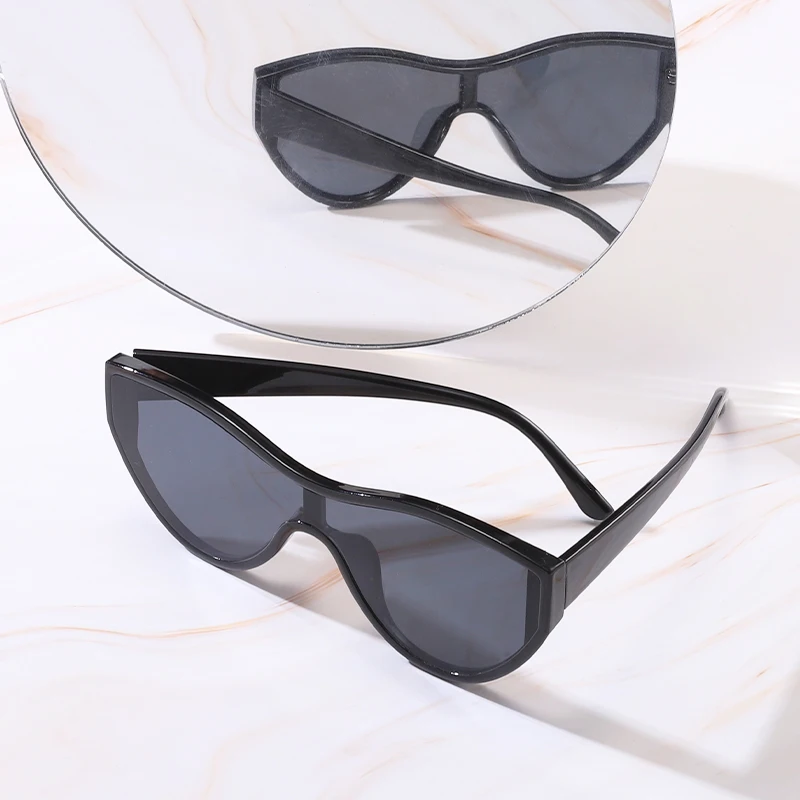 HW 20029 One-Piece Sunglasses Oversized Women Men Cat Eye Sun Glasses UV400 Shades ready stock sunglasses 2023