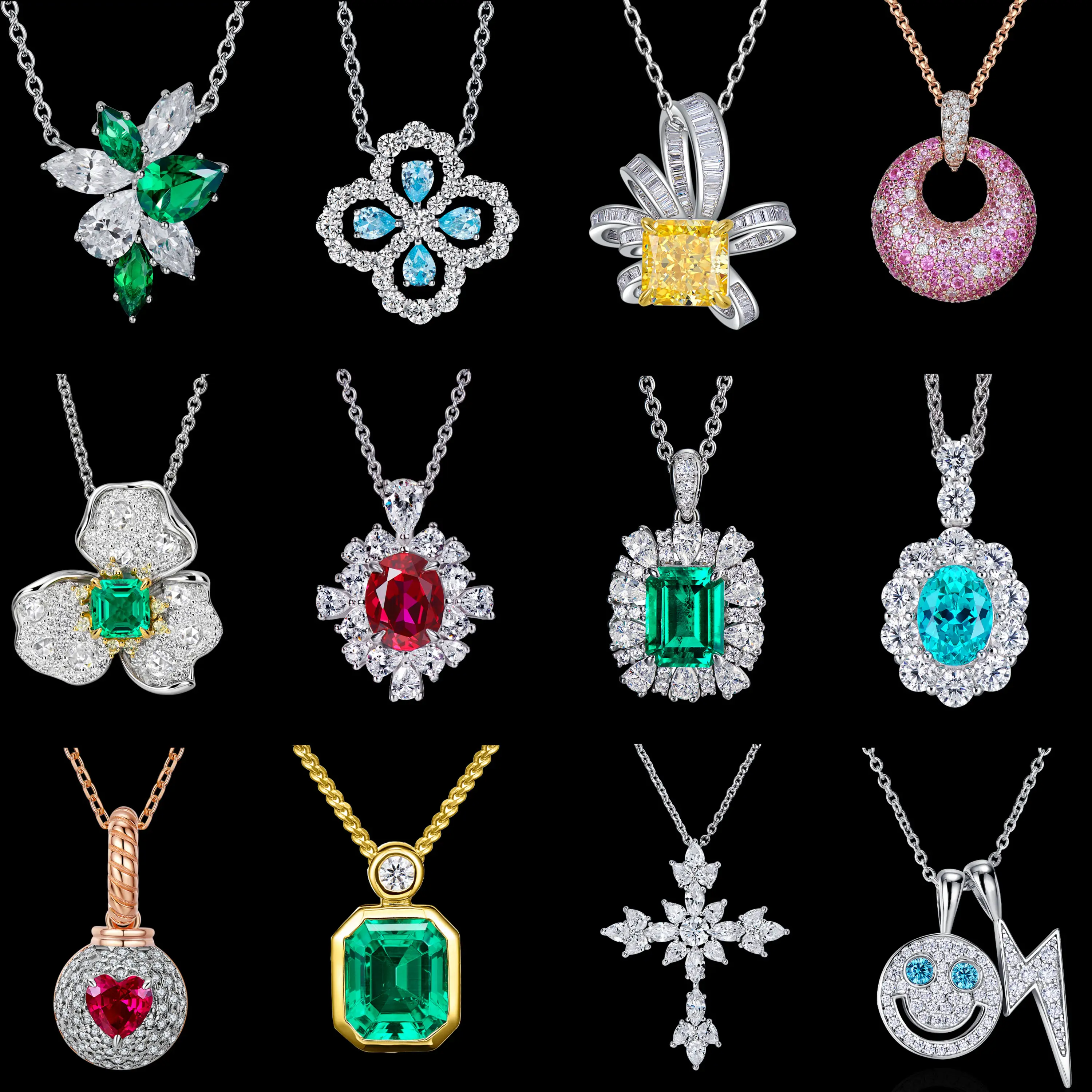 Rochime fine Jewelry necklaces 925 silver gold plated  chain custom pendant accessories jewelry