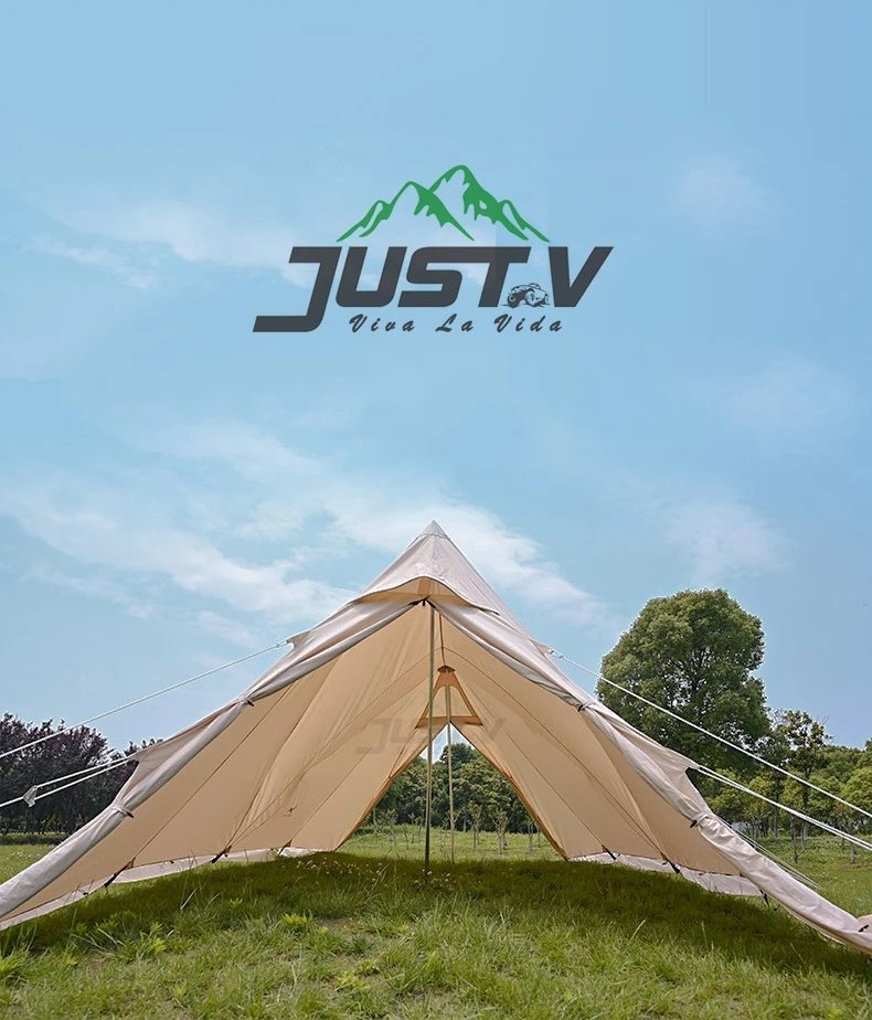 Off Road Car 4X4 Accessories New design bell tent two door for sale Portable Large Space Rainproof Camping Tent