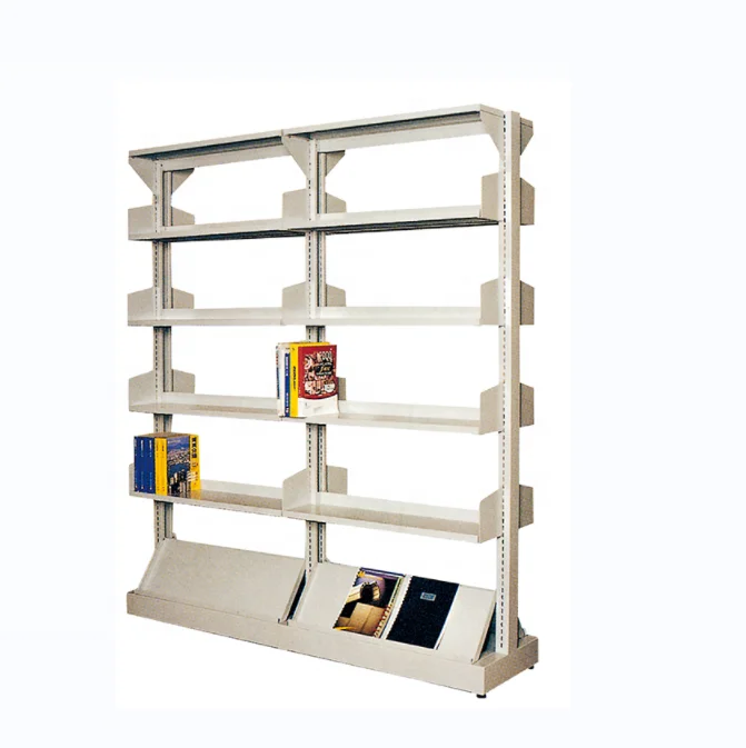 Durable quality steel book storage rack metal book shelf school library bookshelf