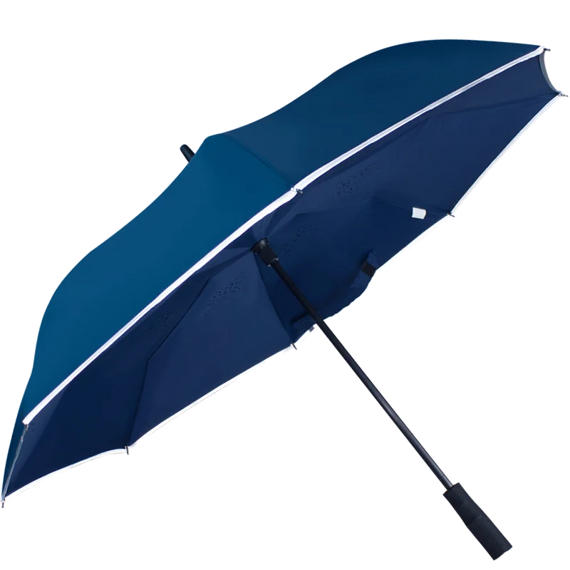 2022 двухслойный Автомобильный Обратный ручной открытый прямой ручной светоотражающий край перевернутый зонт