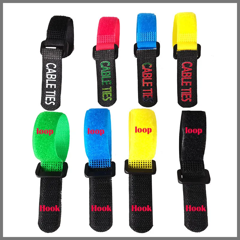 Custom Logo Printed Industrial Nylon Hook and Loop Strap with Buckle Adjustable High Quality Fastening Cinch Strap