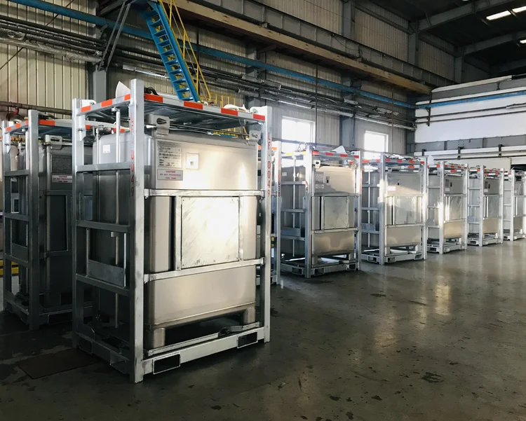  550 галлонов Tote IBC Tank с HDG оффельной рамой DNV2.7-1