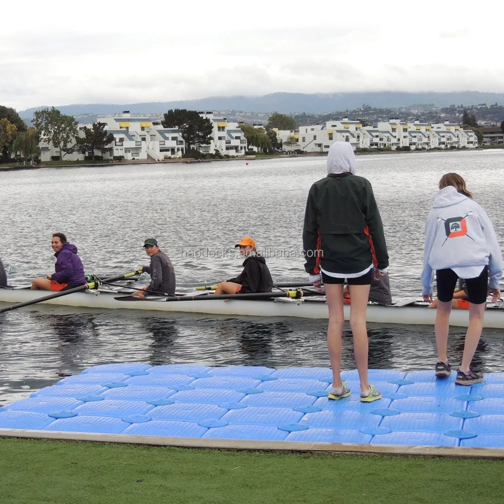 
affordable low freeboard modular HDPE cube docks for rowing kayak canoe paddle rental 