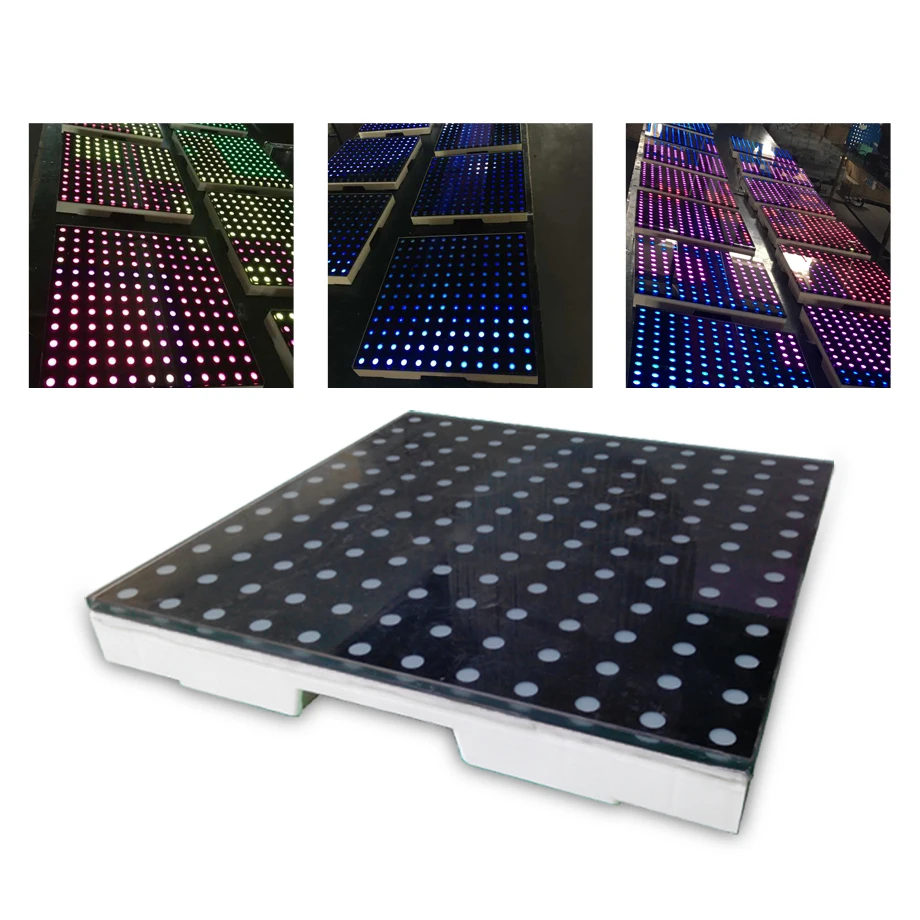 rigeba hot sale disco dj 50cm LED interactive sensitive dance floor for party events