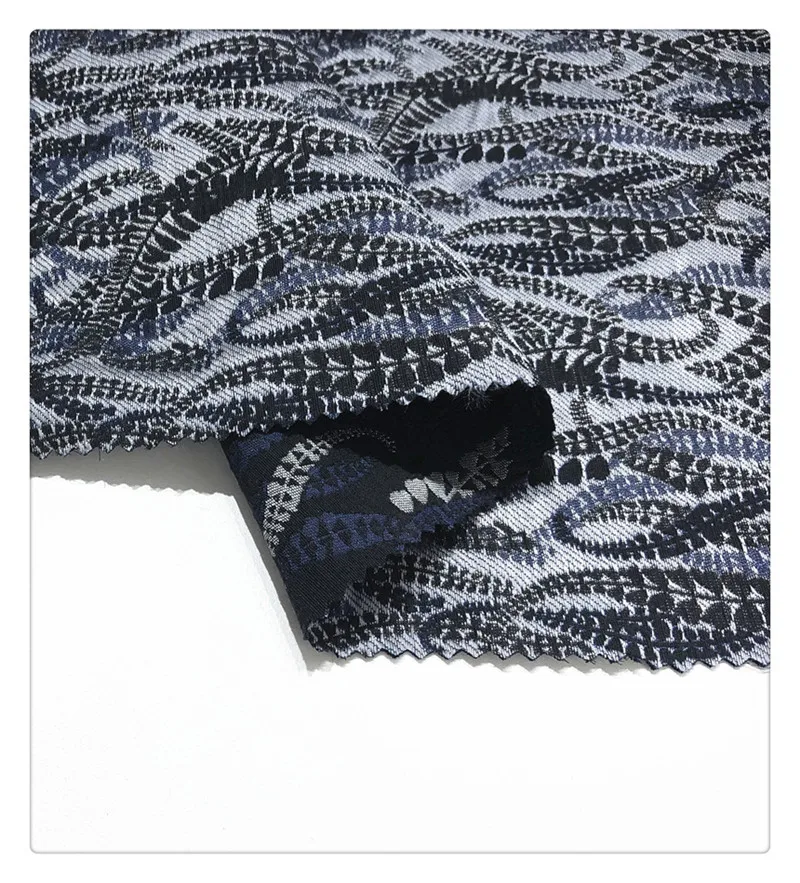 Дешевая китайская жаккардовая ткань из полиэстера с цветочным рисунком для одежды