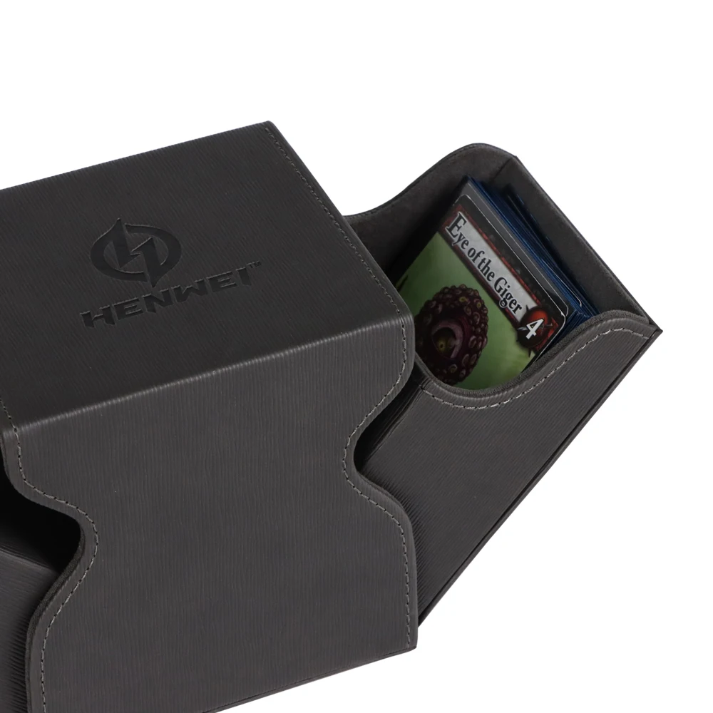 Strong Sense Of Design PU Leather Collection Separate Storage Box Flap Storage Custom TCG Deck Box Game Trading Card Deck Box