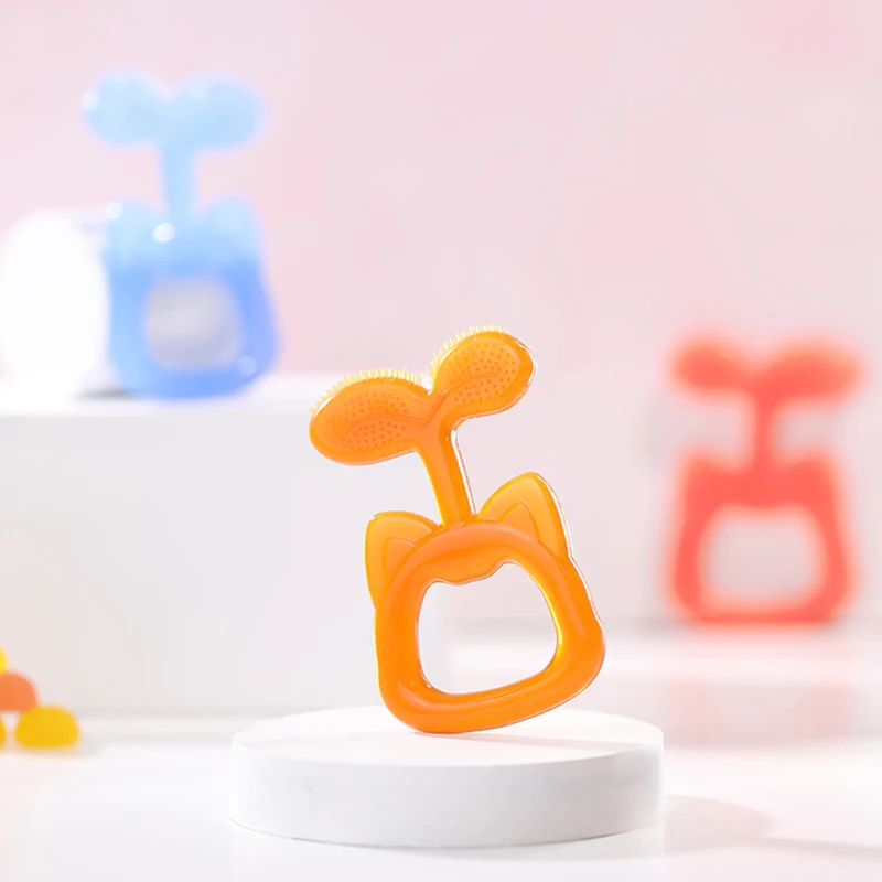 Сенсорные силиконовые игрушки Прорезыватель заполненный Младенцы кусая тренировка безопасность Прорезыватель кольцо младенца