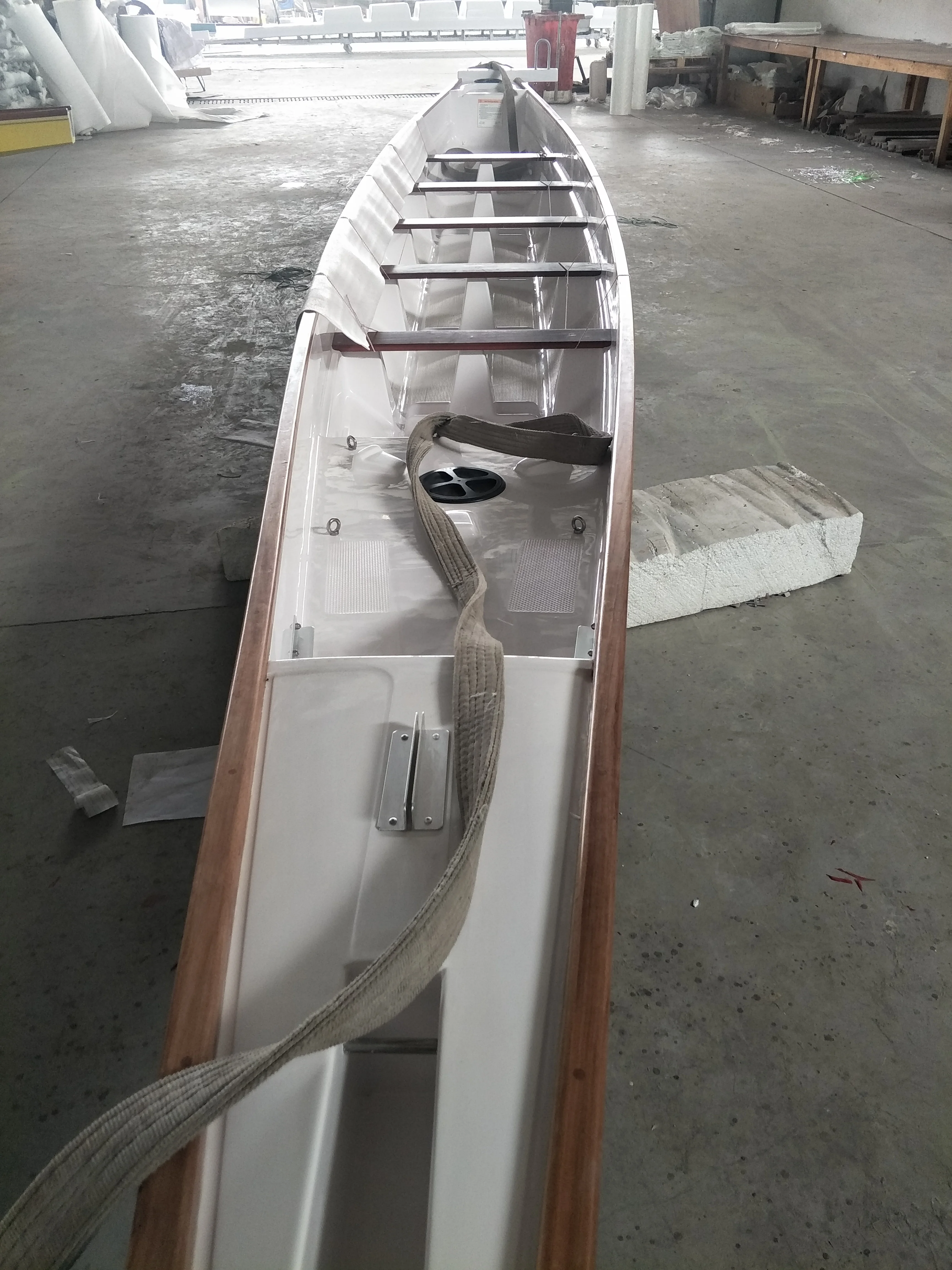 sea freight yellow and red scale FRP RUI model dragon boat color package